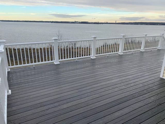 A fenced deck